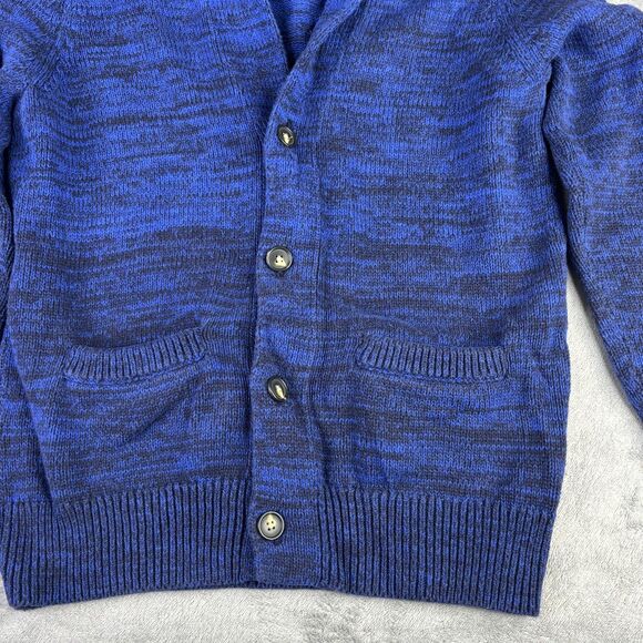 American Eagle Outfitters Sweater Mens Small Blue Shawl Collar Cardigan Marled - Picture 3 of 13